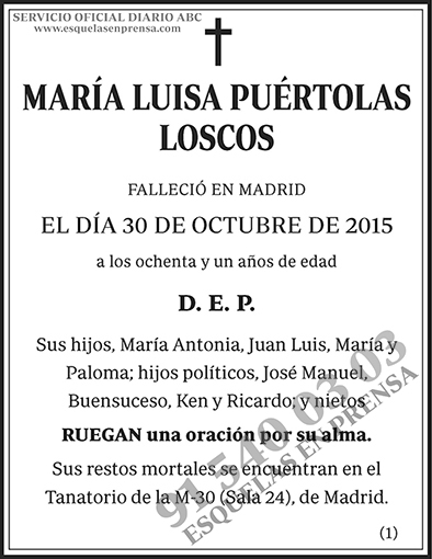 María Luisa Puértolas Loscos